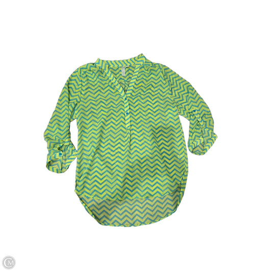Top 3/4 Sleeve By Tacera In Green, Size: L