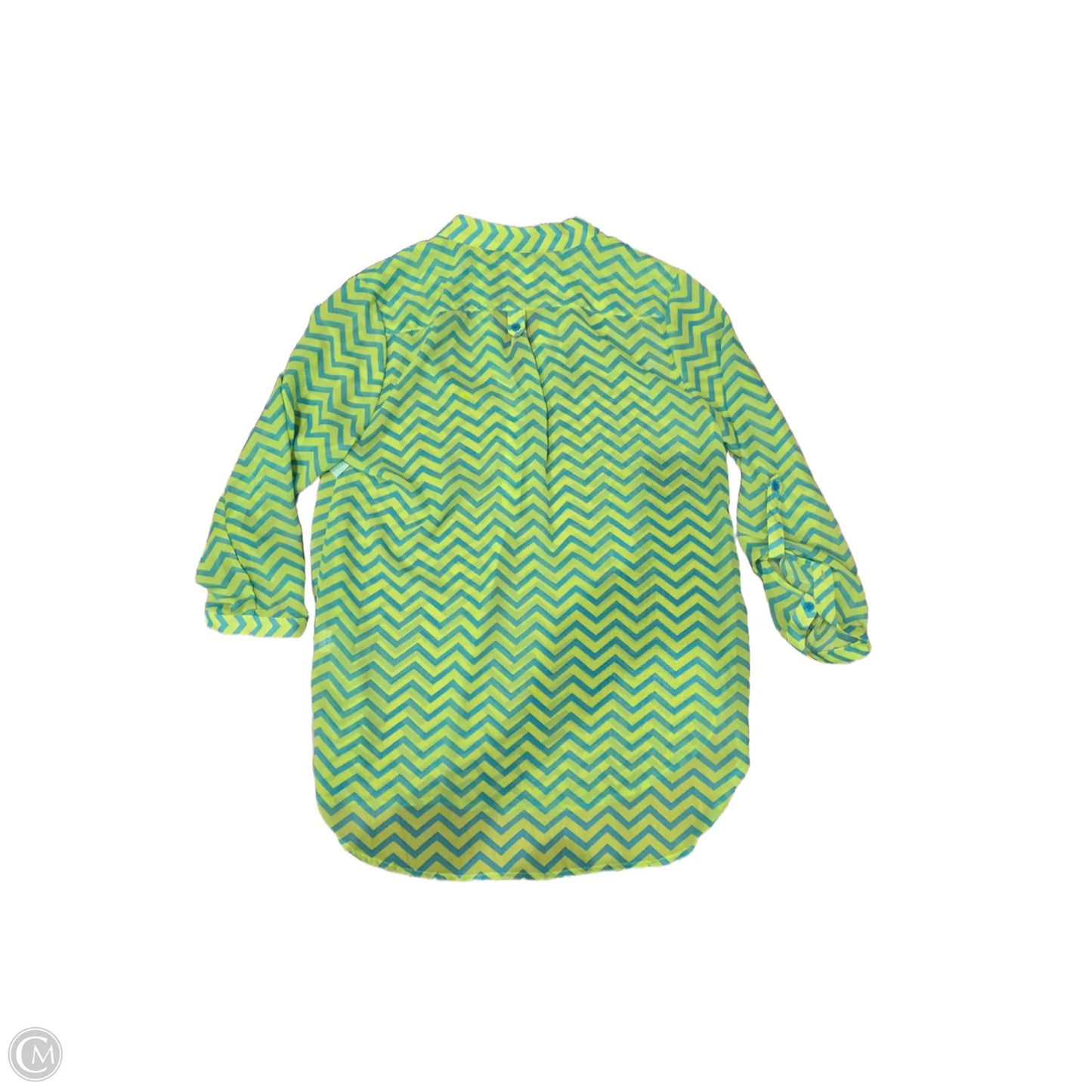 Top 3/4 Sleeve By Tacera In Green, Size: L