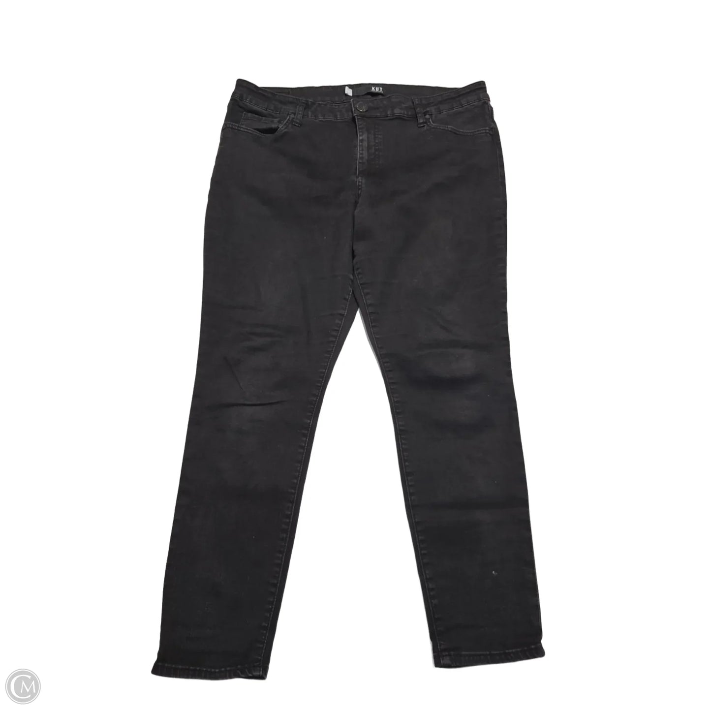 Jeans Skinny By Kut In Black Denim, Size: 18