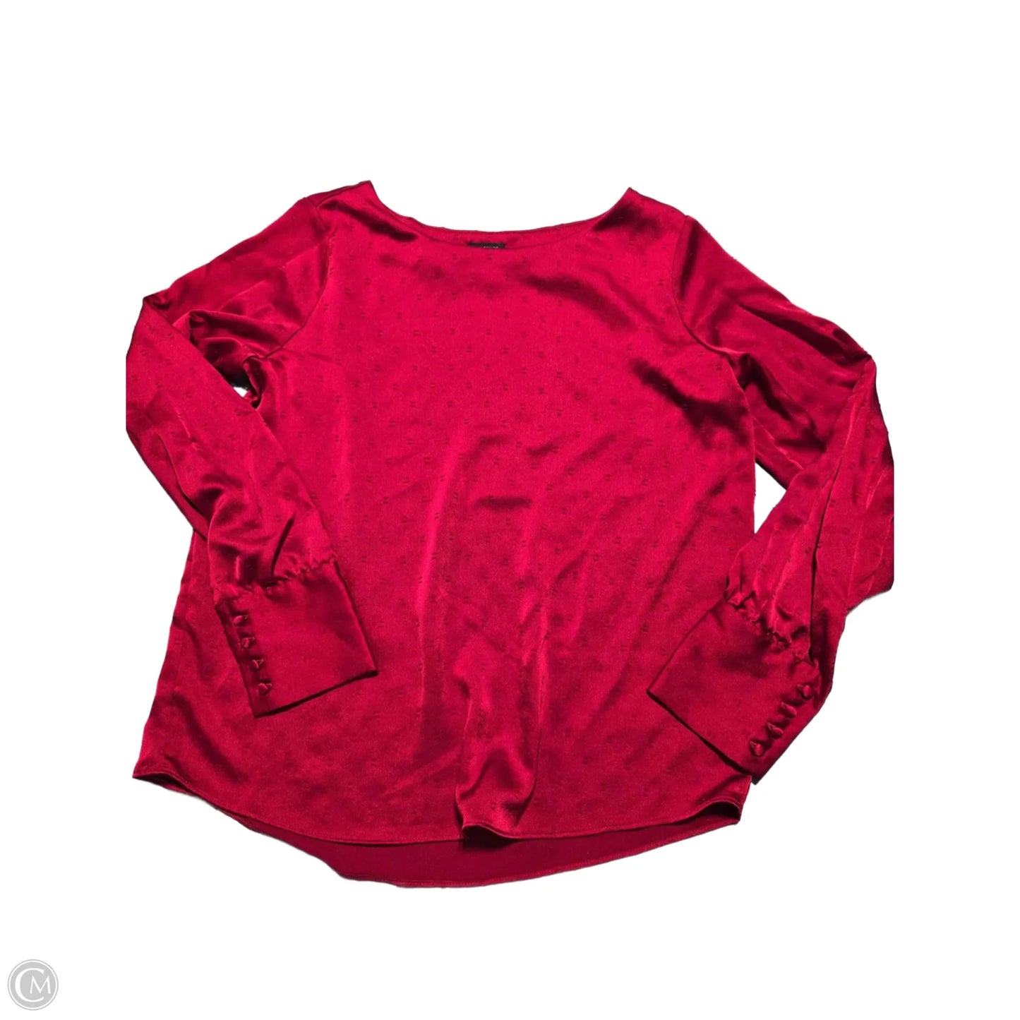 Top Long Sleeve By Ann Taylor In Red, Size: M