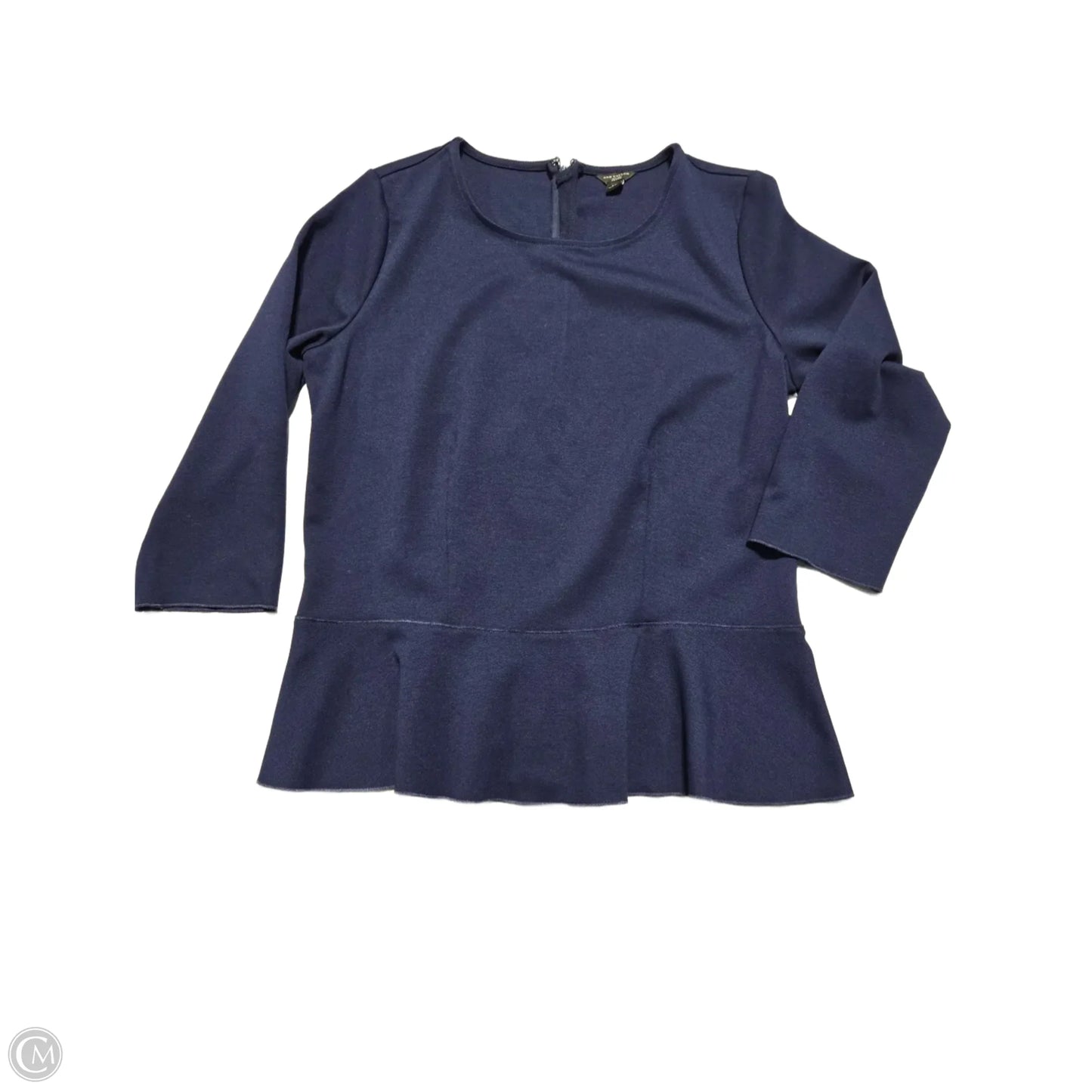 Top 3/4 Sleeve By Ann Taylor In Navy, Size: Lp