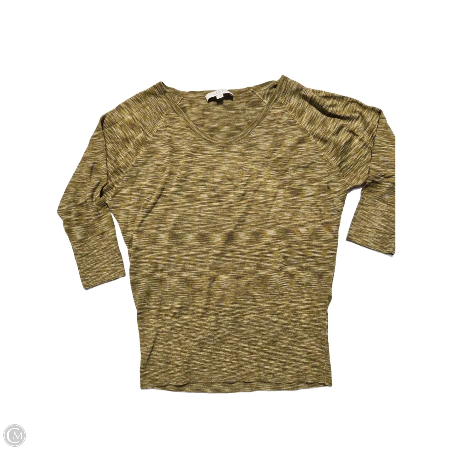 Top 3/4 Sleeve By Loft In Green, Size: S