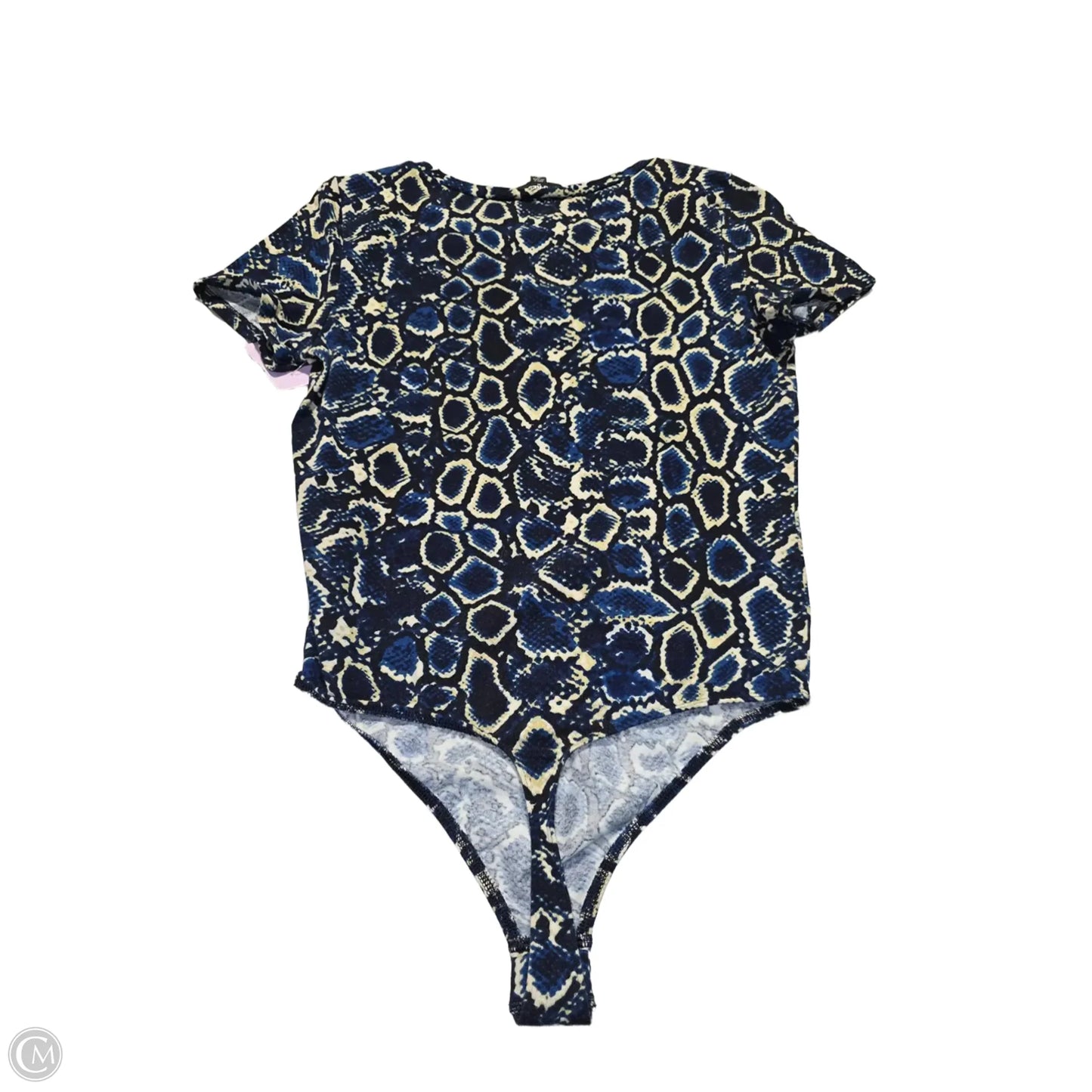 Top Short Sleeve By Express In Snakeskin Print, Size: M