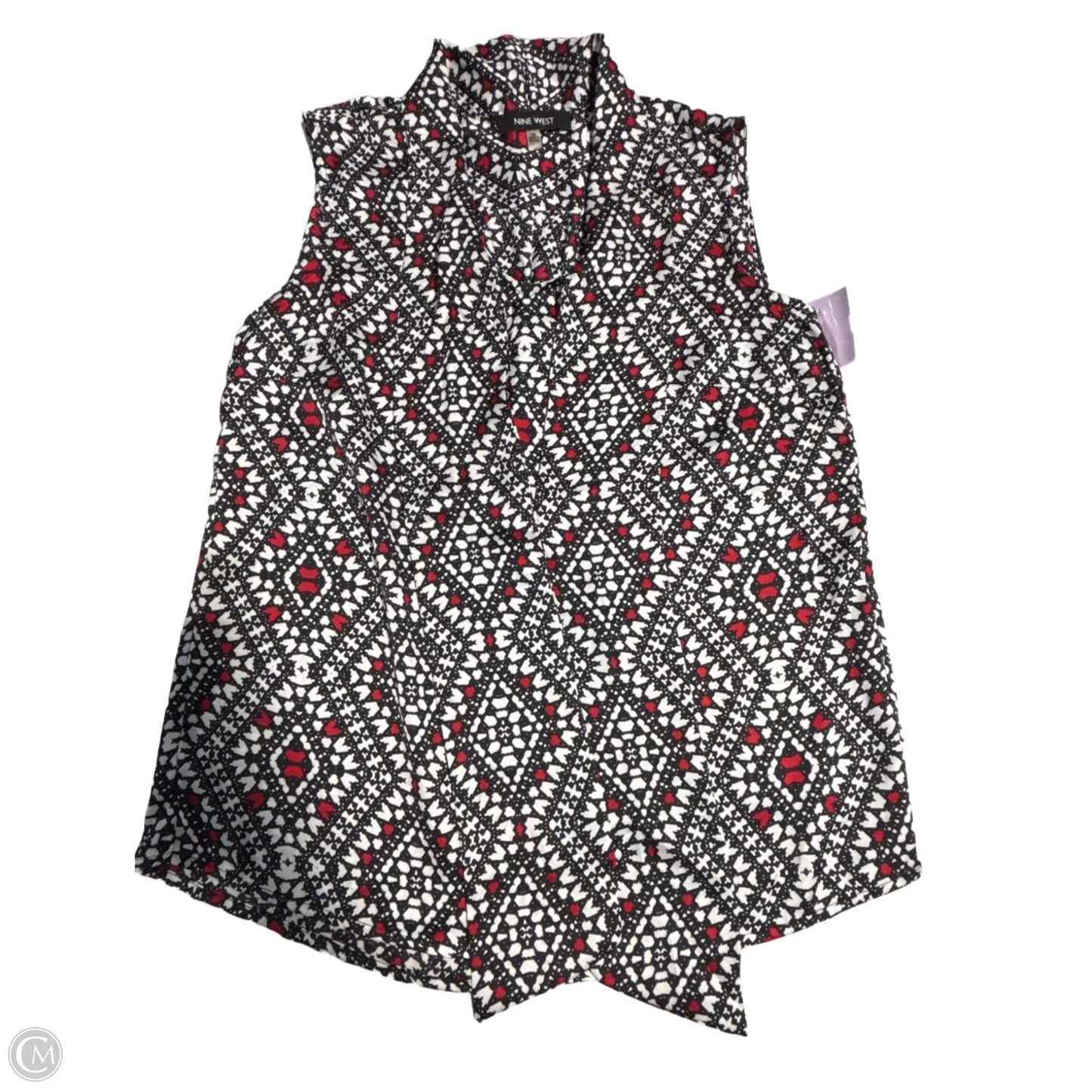 Top Sleeveless By Nine West In Black & White, Size: Xs