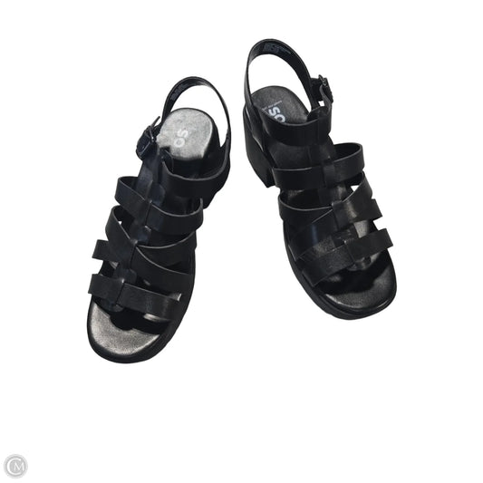 Sandals Heels Block By So In Black, Size: 9.5