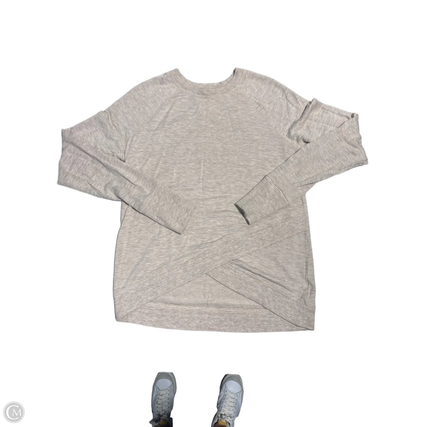 Top Long Sleeve By Athleta In Cream, Size: Xs