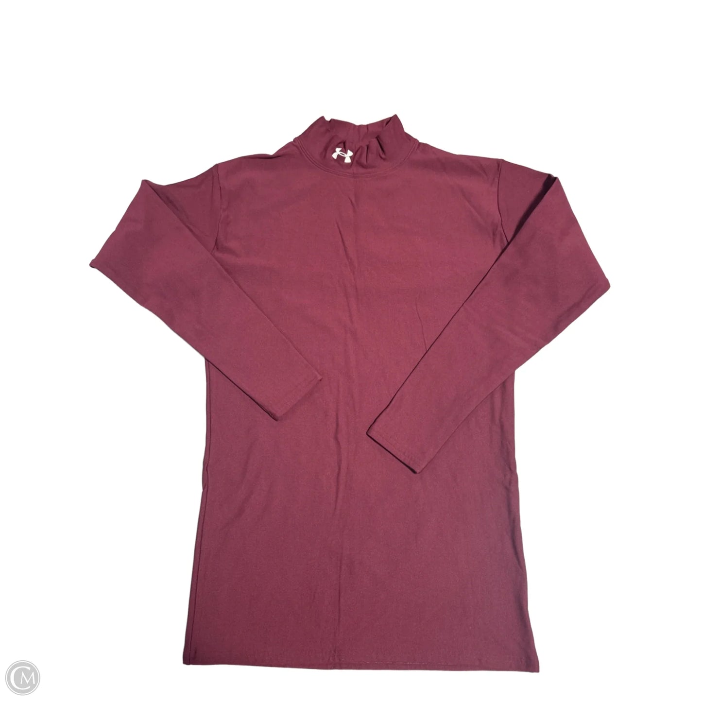 Top Long Sleeve By Under Armour In Maroon, Size: L
