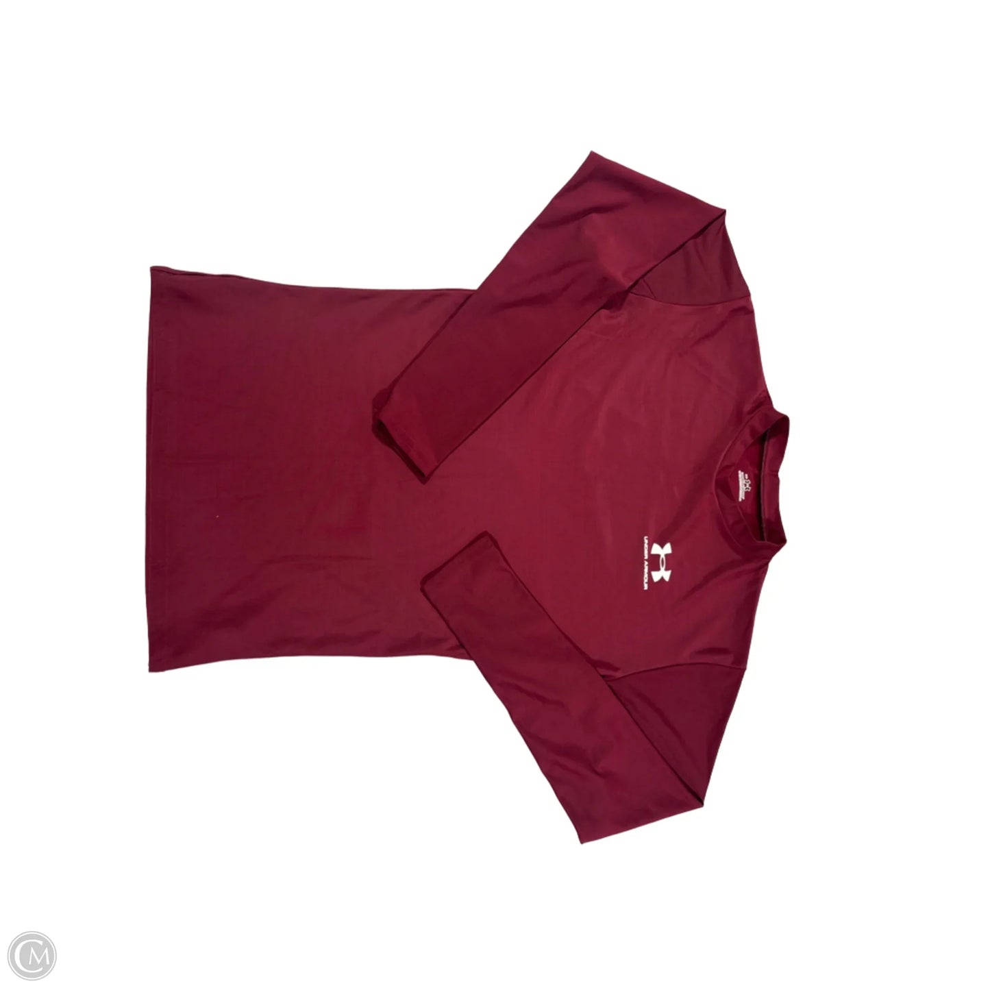 Top Long Sleeve By Under Armour In Maroon, Size: M