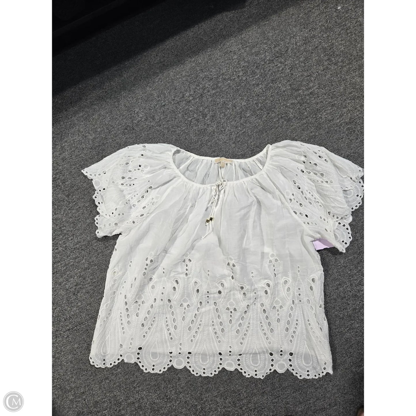 Top Short Sleeve By Michael By Michael Kors In White, Size: 3x