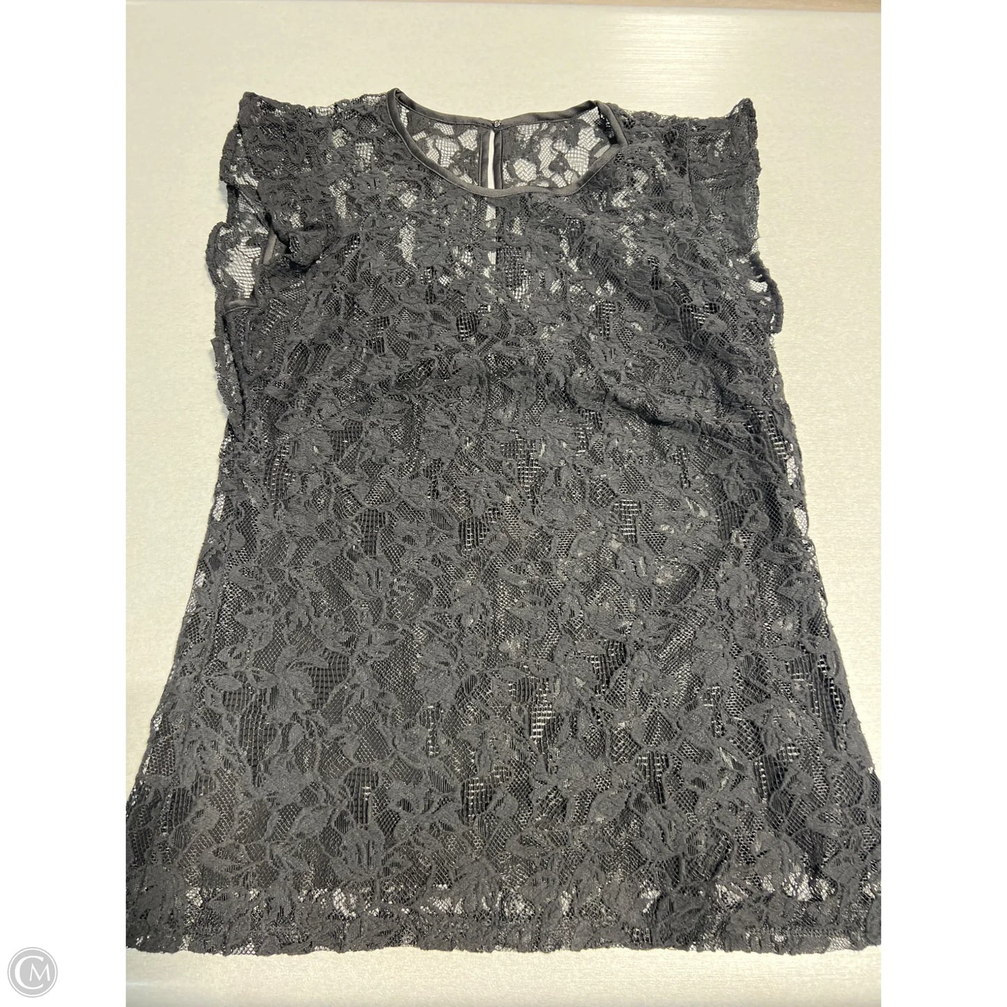 Top Short Sleeve By White House Black Market In Black, Size: Xs