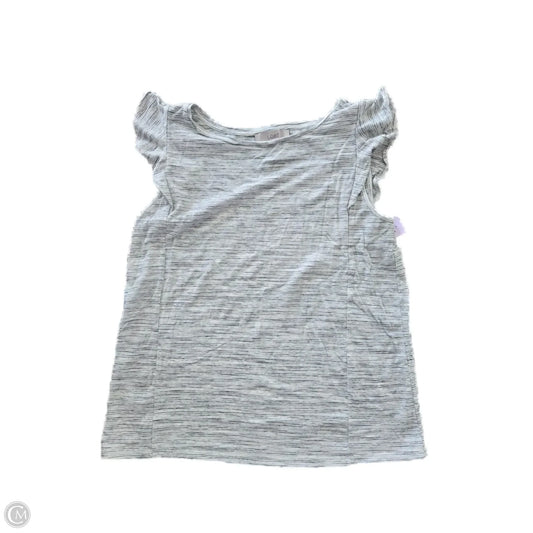 Top Sleeveless By Loft In Striped Pattern, Size: L