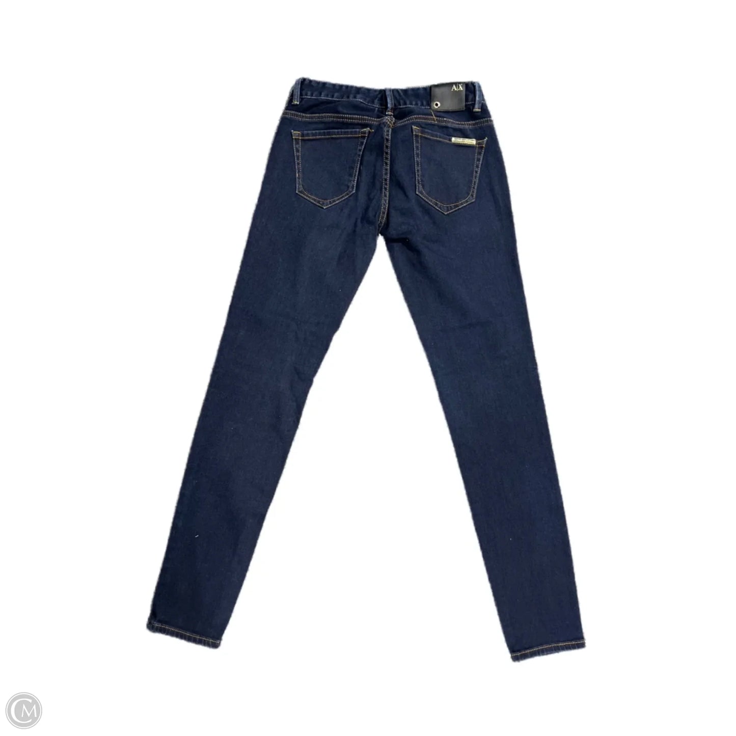 Jeans Skinny By Armani Exchange In Blue Denim, Size: 2