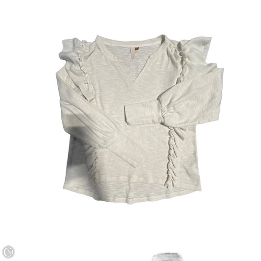 Top Long Sleeve By Pilcro In Cream, Size: S