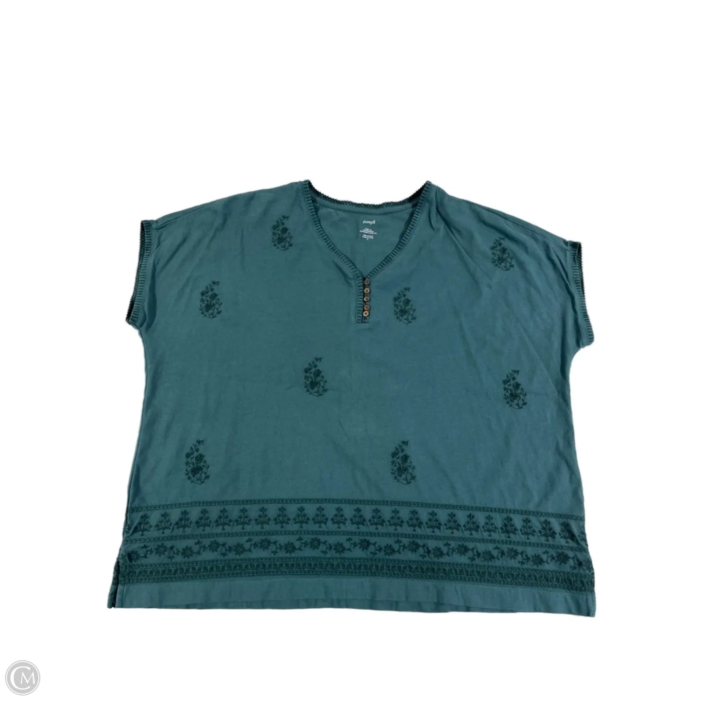 Top Sleeveless By Pure Jill In Green, Size: Xl
