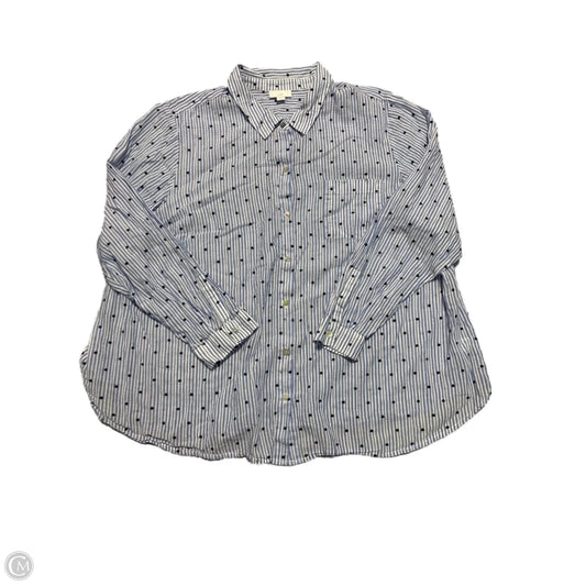 Top Long Sleeve By J. Jill In Blue, Size: 2x