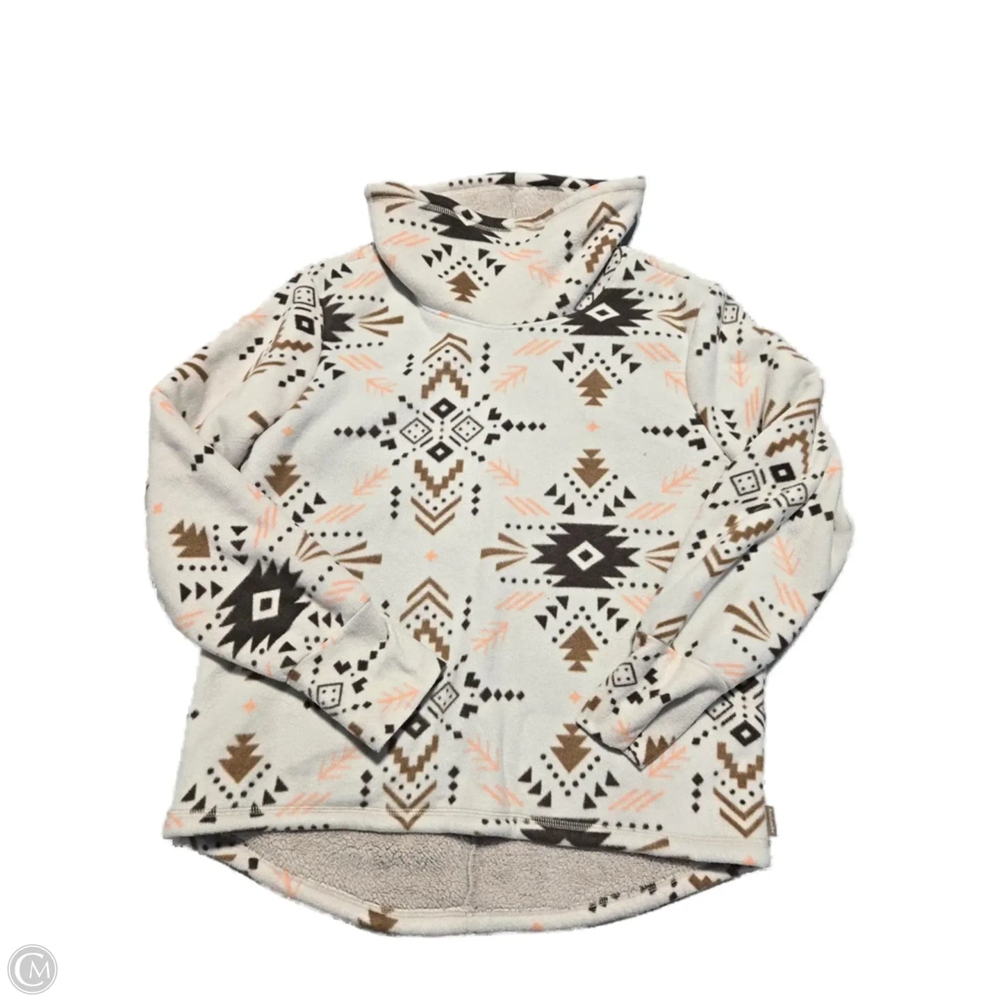 Jacket Fleece By Avalanche In Brown & Cream, Size: L