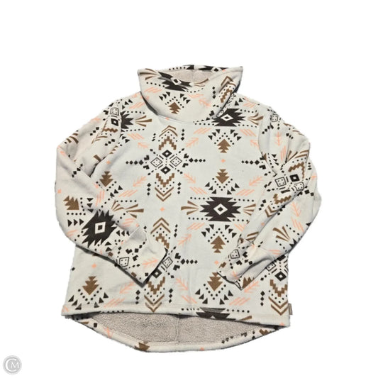 Jacket Fleece By Avalanche In Brown & Cream, Size: L