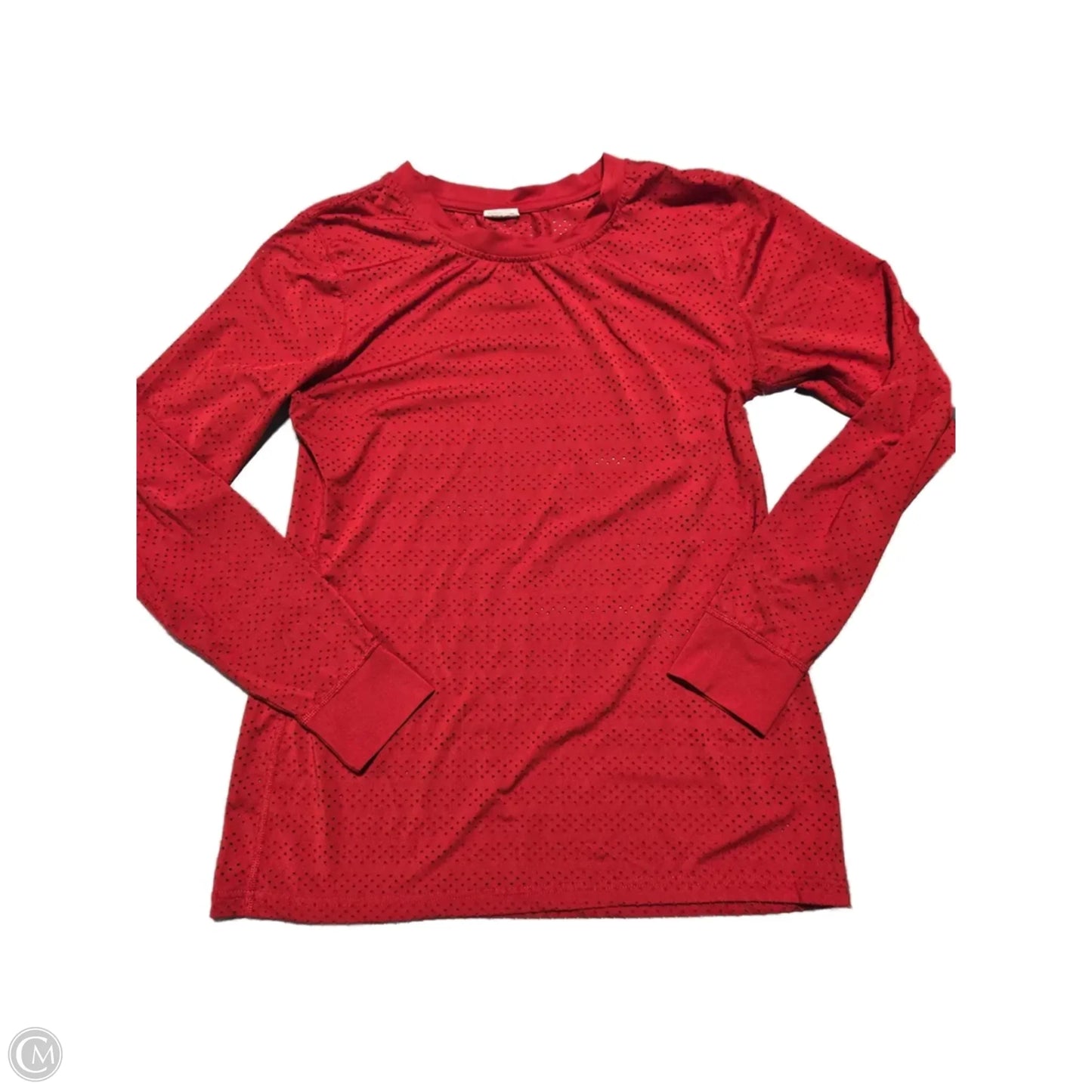 Athletic Top Long Sleeve Collar By Zyia In Red, Size: M