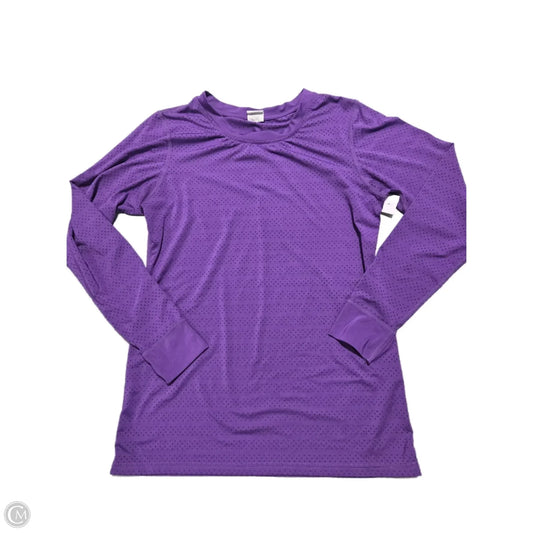 Athletic Top Long Sleeve Collar By Zyia In Purple, Size: M