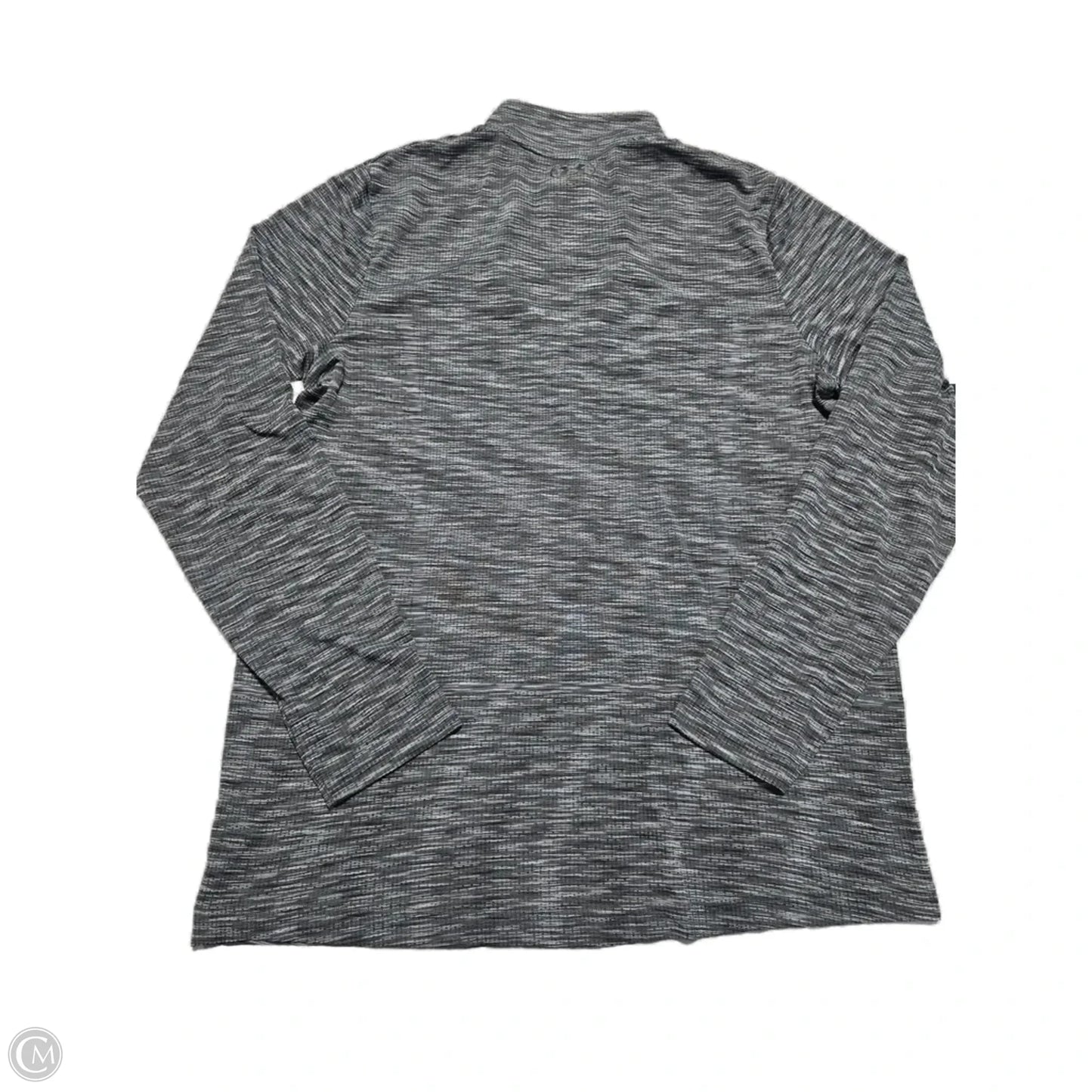 Athletic Top Long Sleeve Collar By Under Armour In Grey, Size: Xl