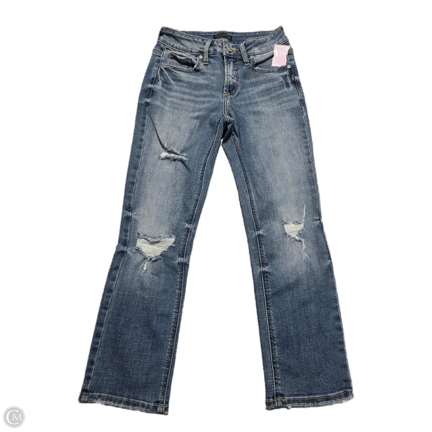 Jeans Cropped By Silver In Blue Denim, Size: 0