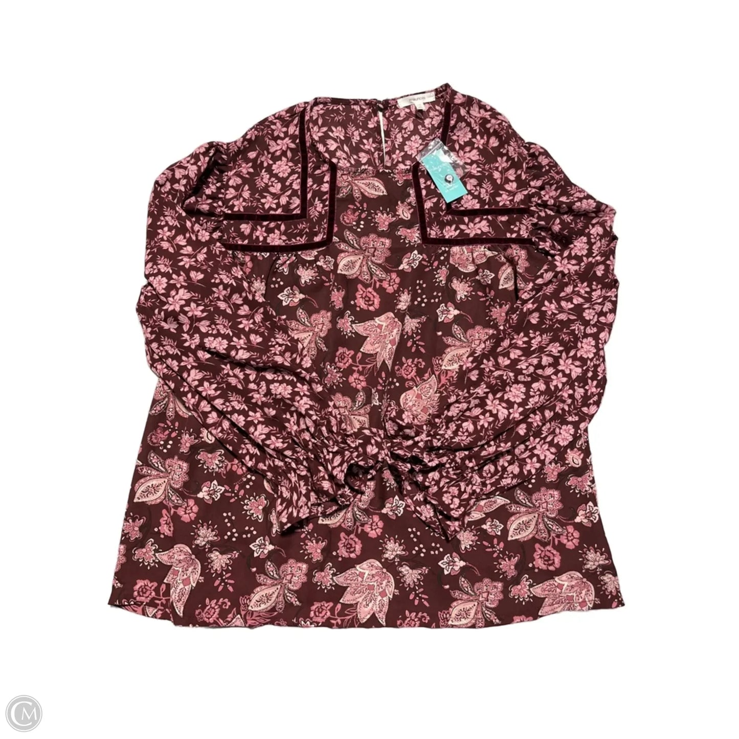 Top Long Sleeve By Maurices In Maroon, Size: Xl