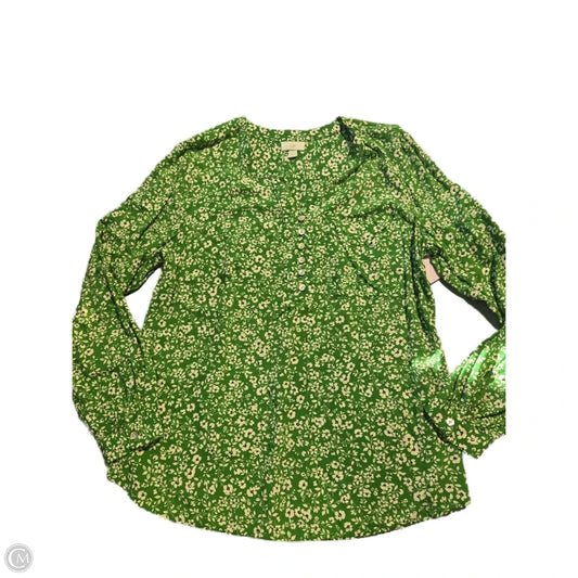 Top Long Sleeve By J. Jill In Floral Print, Size: L