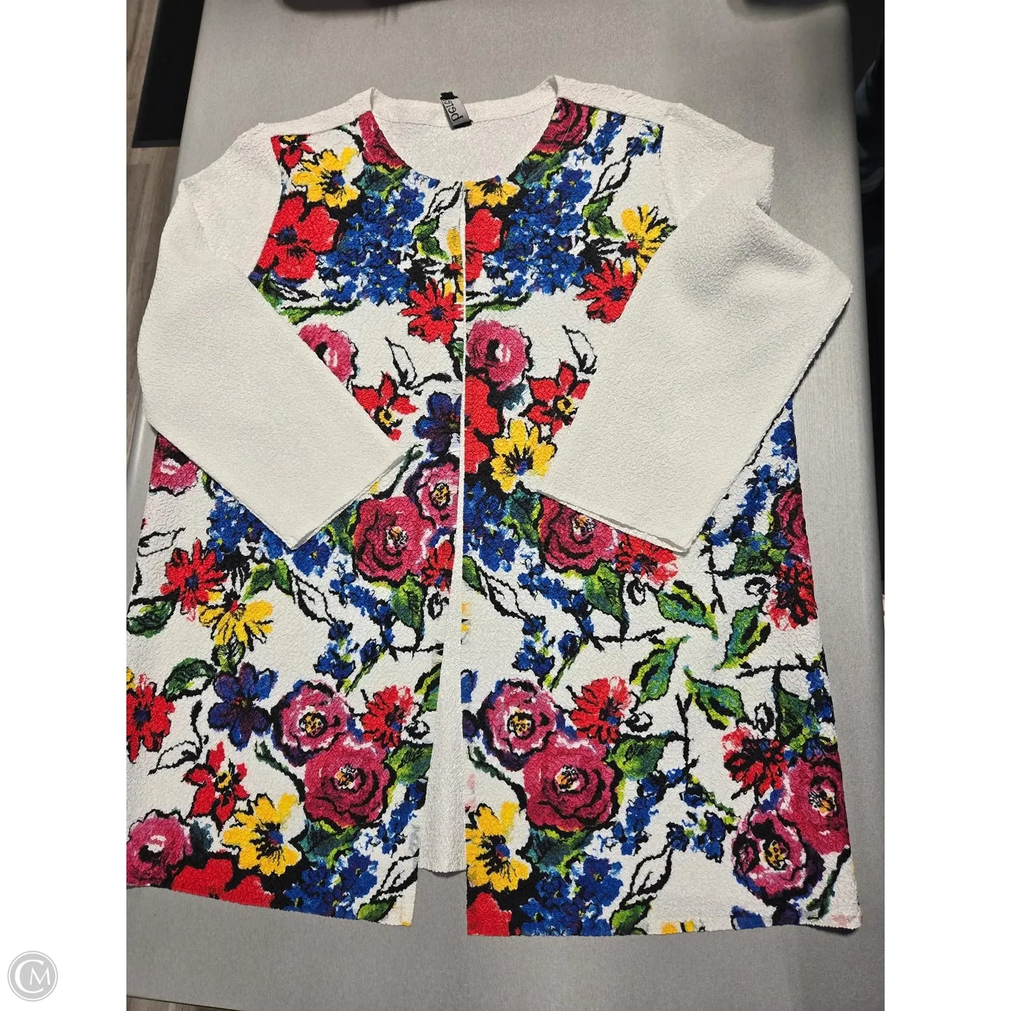 Cardigan By Cme In Floral Print, Size: 1x