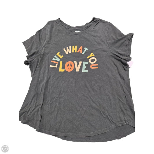 Top Short Sleeve Basic By Old Navy In Grey, Size: Xl