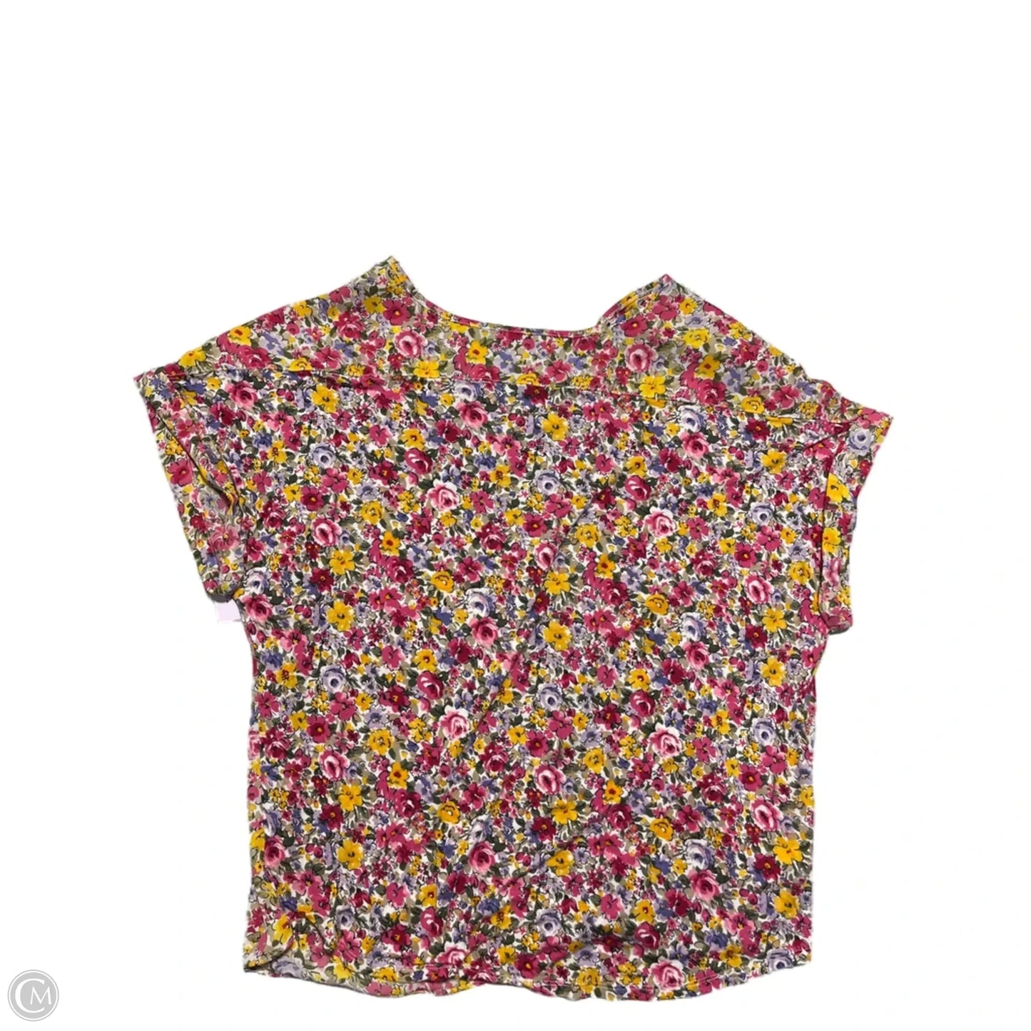 Top Short Sleeve By Loft In Floral Print, Size: Xl