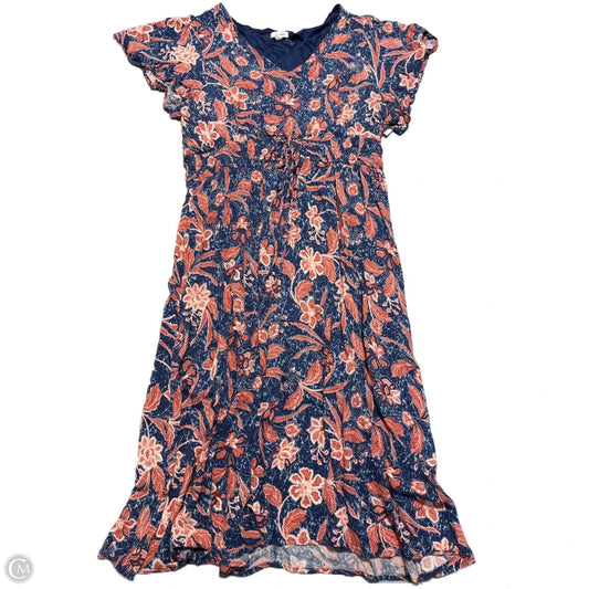 Dress Casual Midi By Maurices In Blue & Red, Size: Xxl