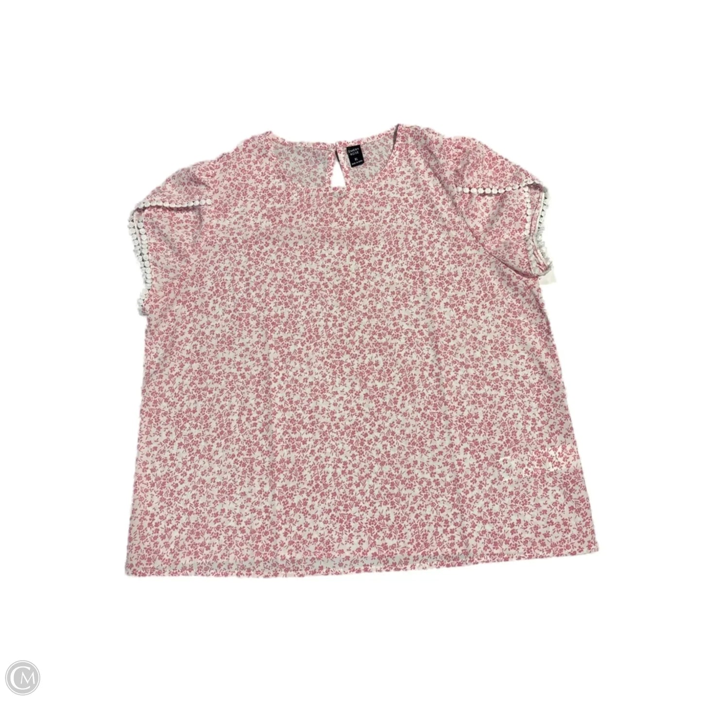 Top Short Sleeve Basic By Cme In Floral Print, Size: Xl