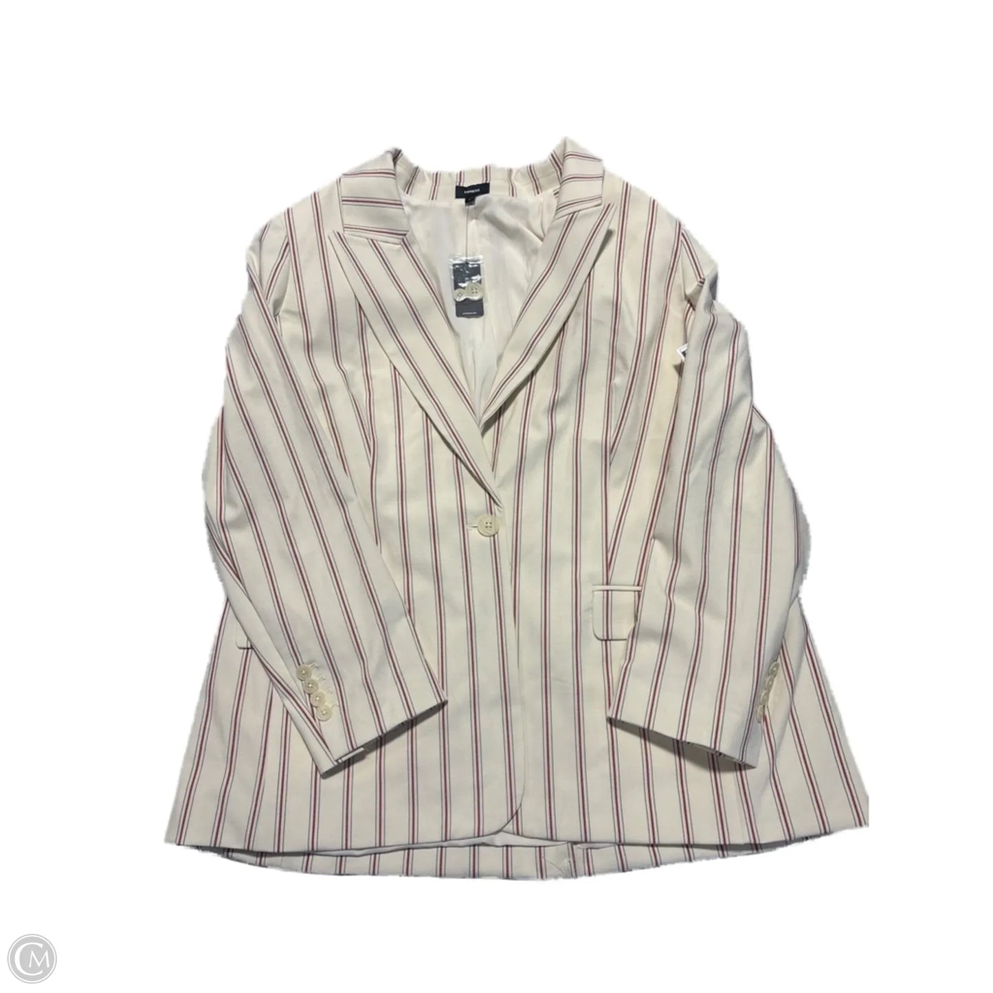 Blazer By Express In Striped Pattern, Size: Xl
