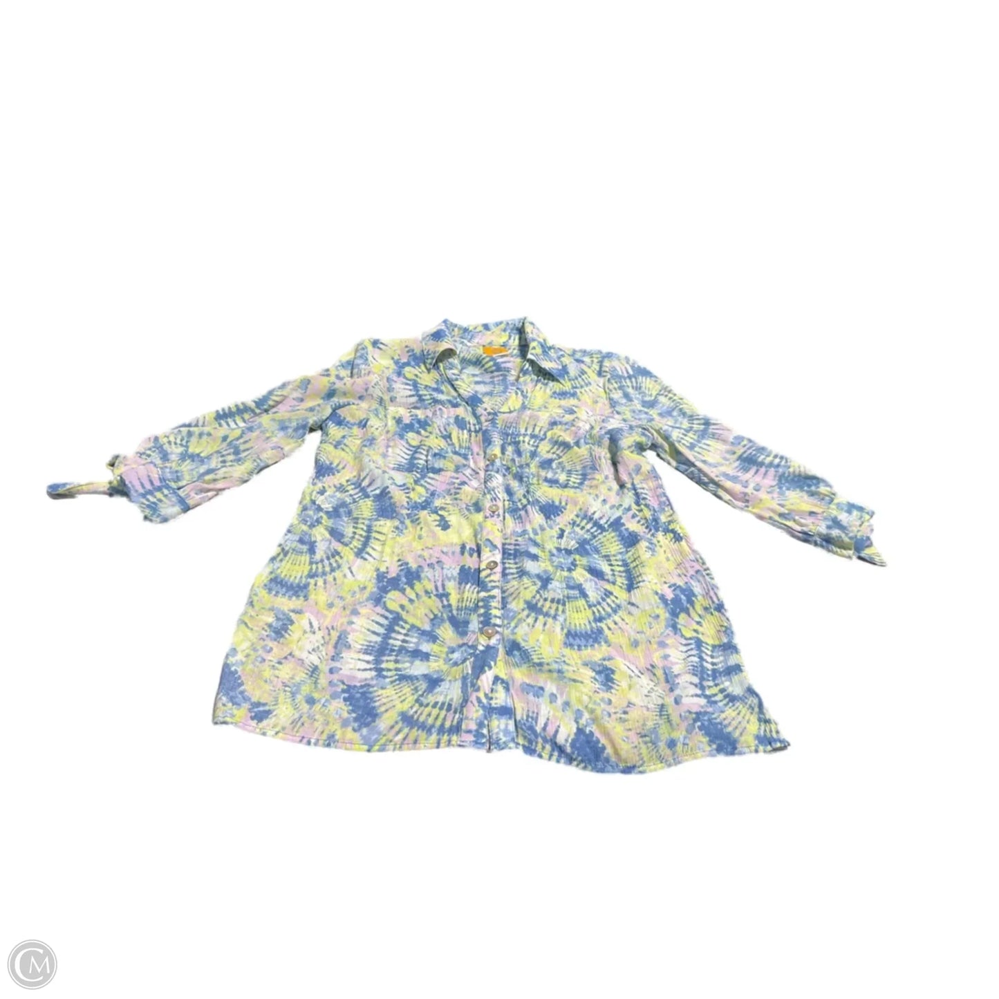 Top 3/4 Sleeve By Ruby Rd In Tie Dye Print, Size: M