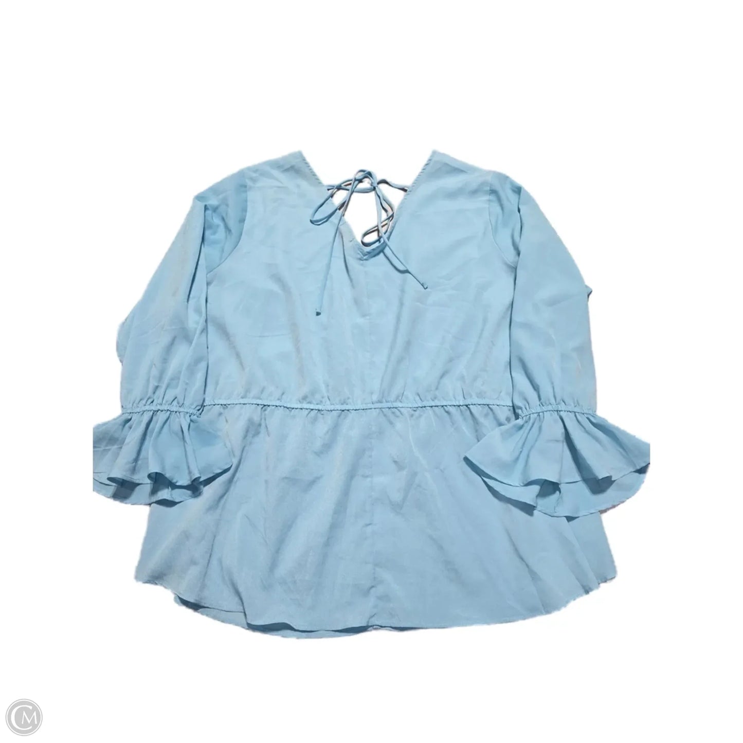 Top Short Sleeve By Lane Bryant In Blue, Size: 1x