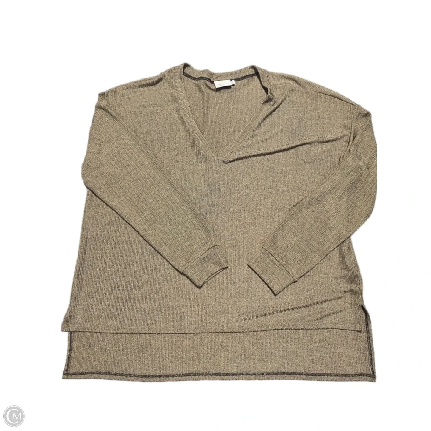 Top Long Sleeve By Crescent Drive In Gold, Size: L