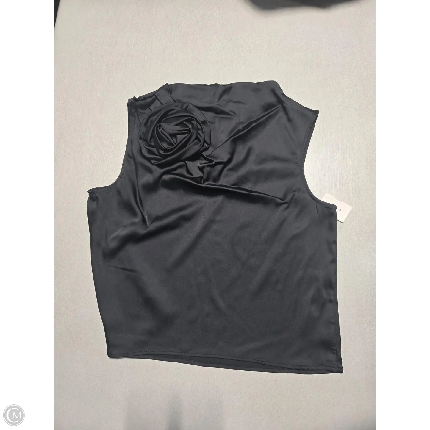 Blouse Sleeveless By Cmc In Black, Size: M