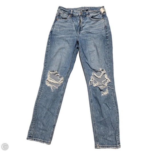 Jeans Straight By American Eagle In Blue Denim, Size: 6