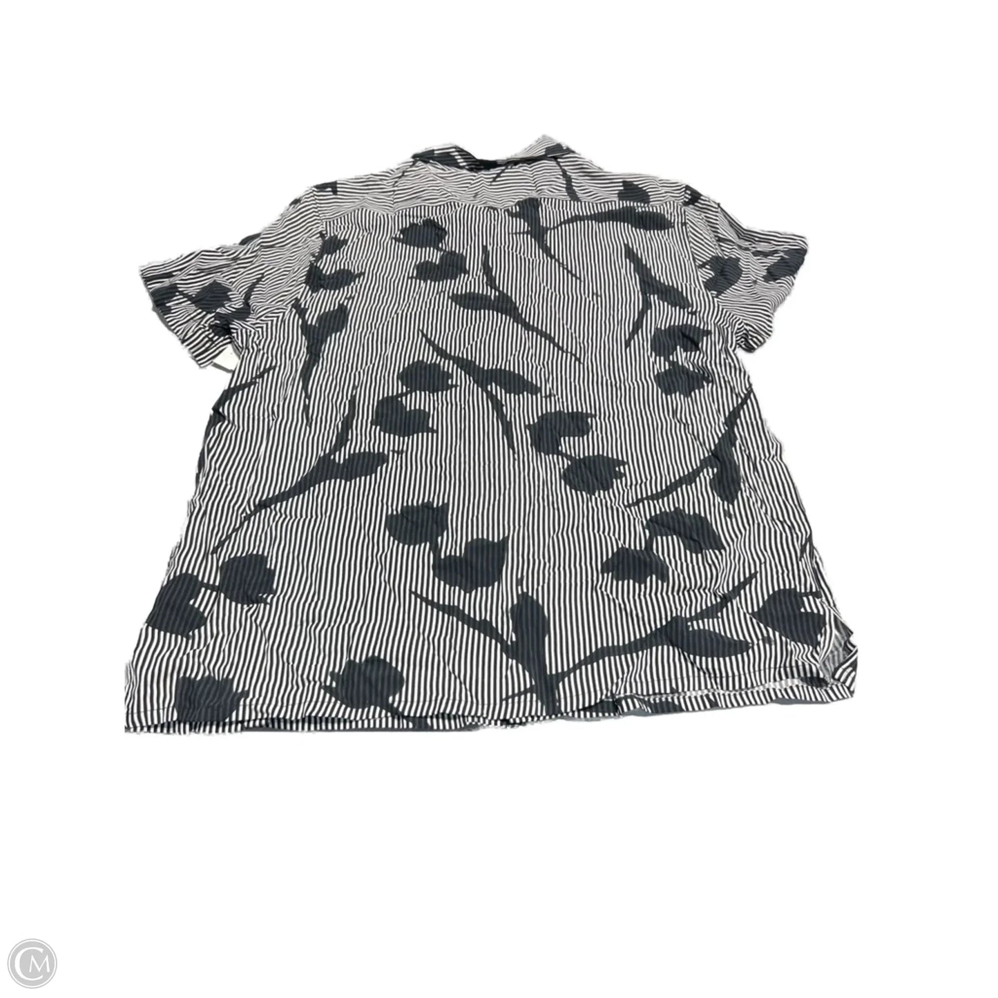 Top Short Sleeve By Cme In Striped Pattern, Size: Xl