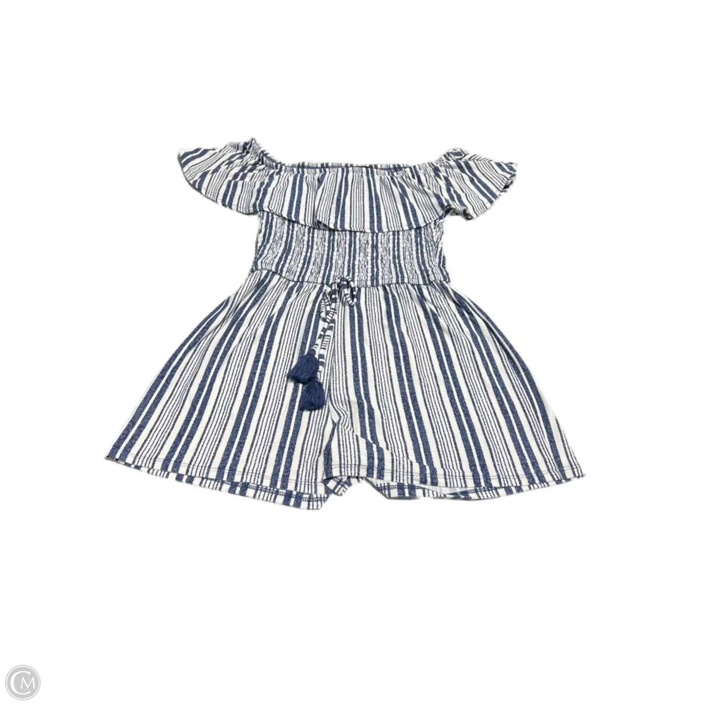 Romper By Derek Heart In Blue & White, Size: M