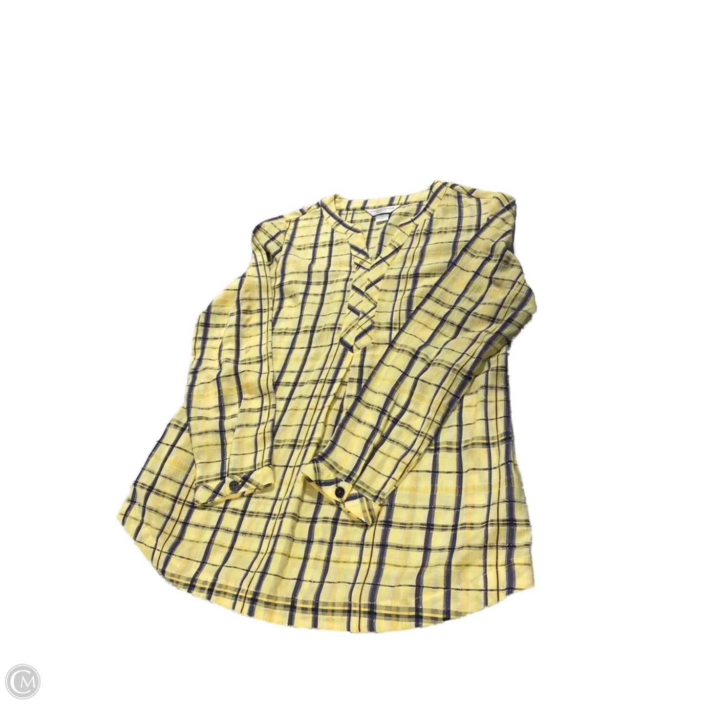 Top Long Sleeve By Christopher And Banks In Yellow, Size: Sp