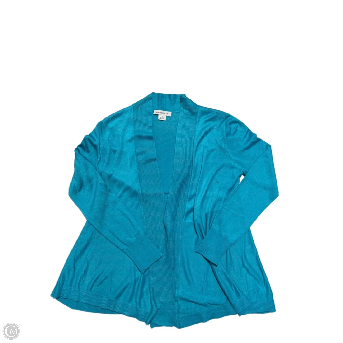 Cardigan By Liz Claiborne In Teal, Size: S
