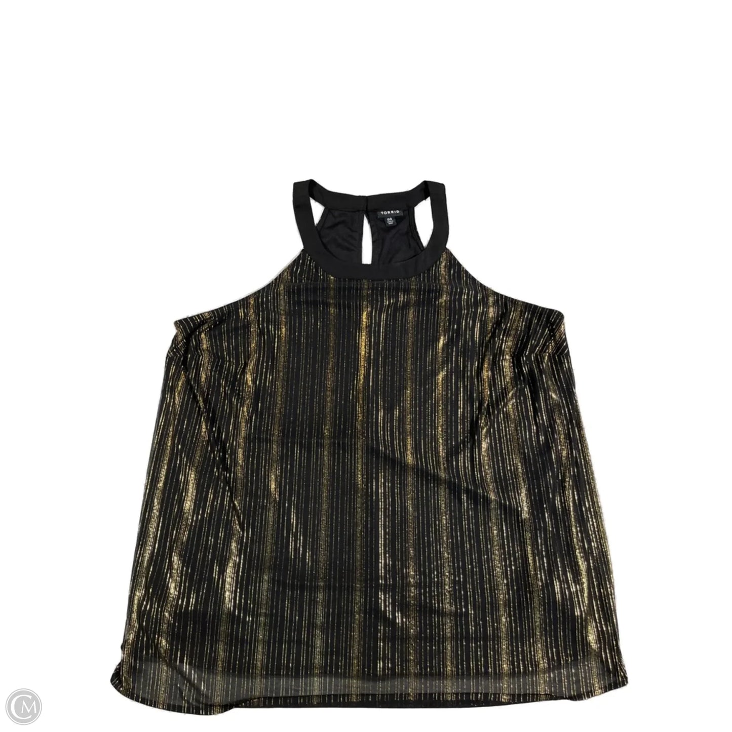 Tank Top By Torrid In Black & Gold, Size: Xl