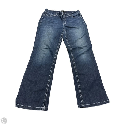 Jeans Flared By Nine West In Blue Denim, Size: 12