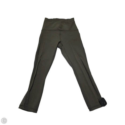Athletic Capris By Lululemon In Green, Size: 4