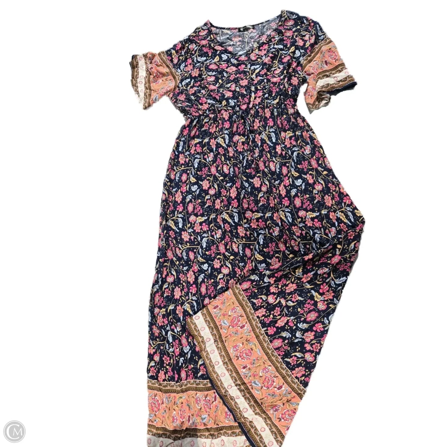 Dress Casual Midi By Cmf In Floral Print, Size: L