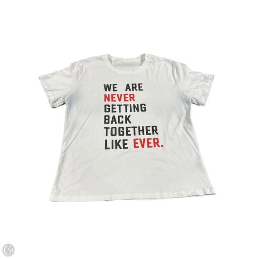 Top Short Sleeve Basic By Cmf In White, Size: L