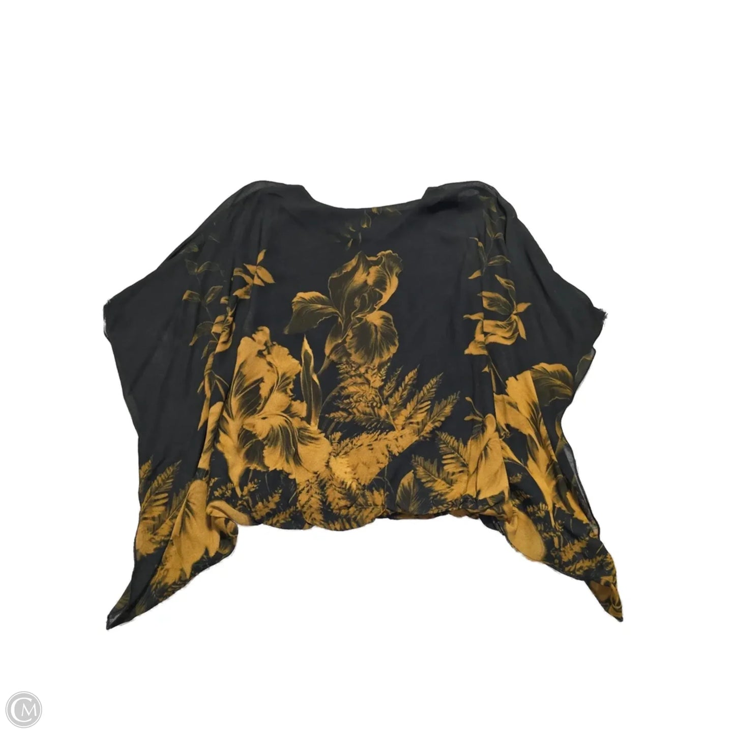 Blouse Long Sleeve By Karen Kane In Black & Brown, Size: Xs