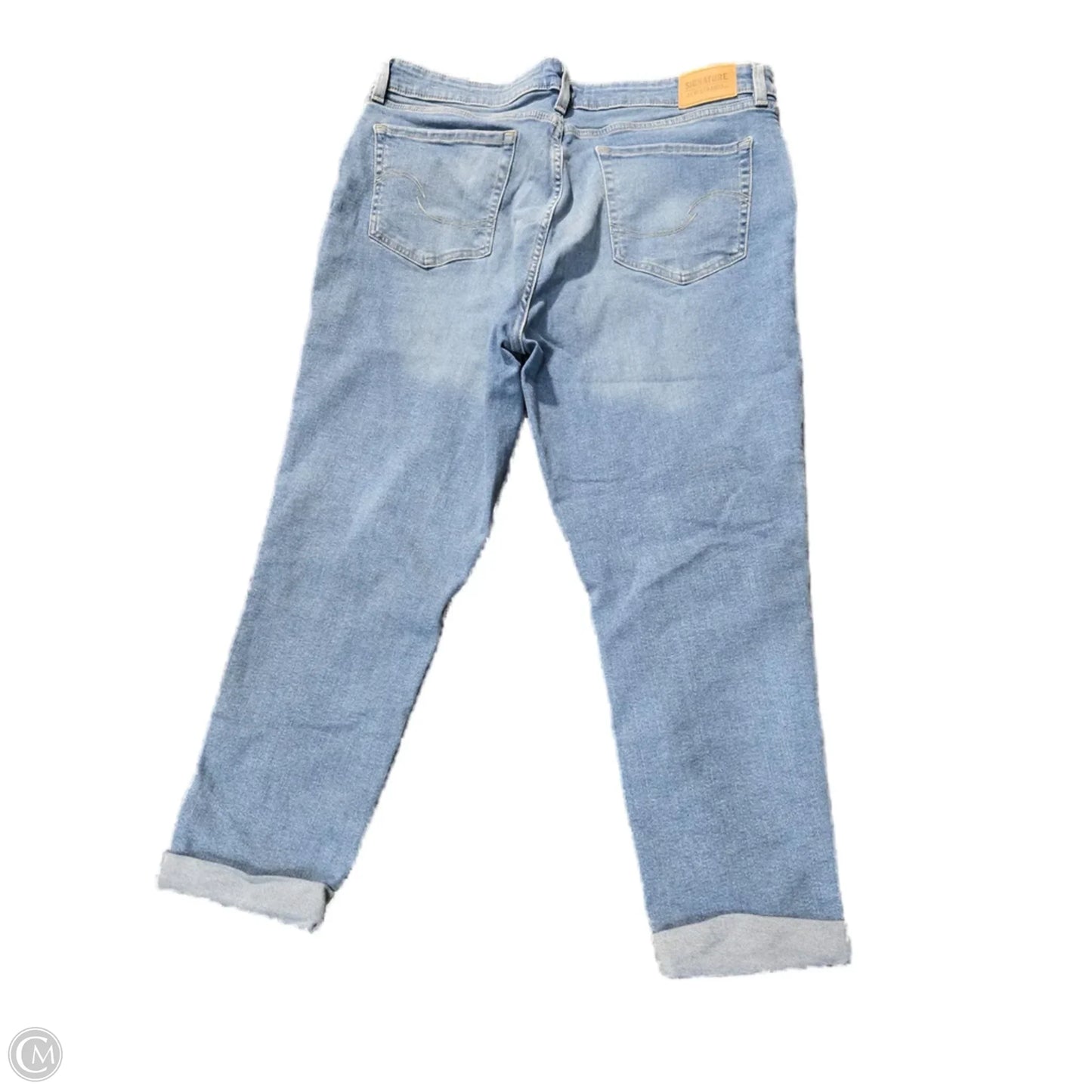 Jeans Boyfriend By Levis Signature In Blue Denim, Size: 18