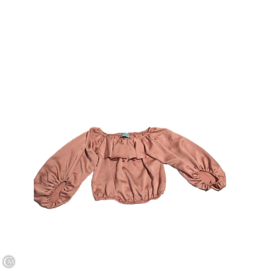 Top Long Sleeve By Judith March In Peach, Size: L